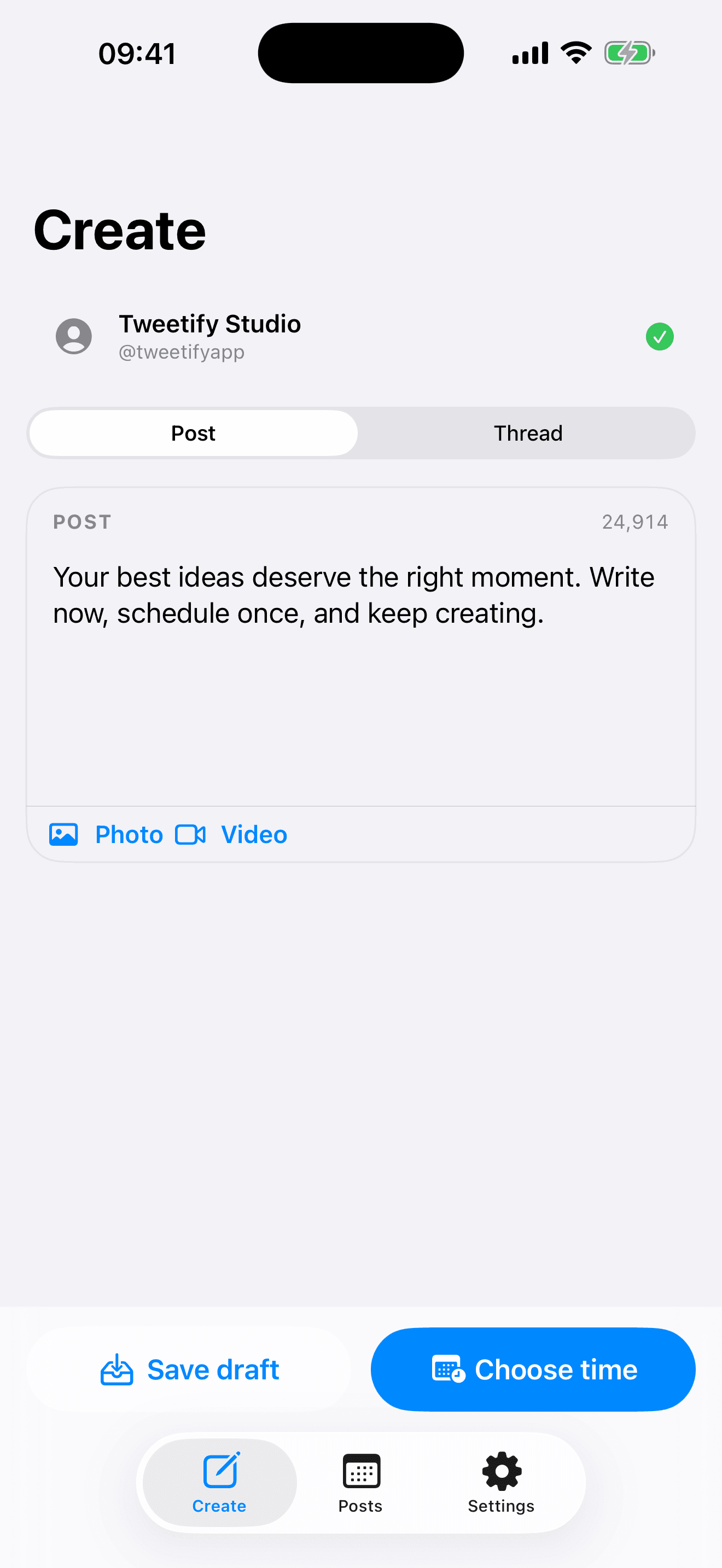 Tweetify app preview